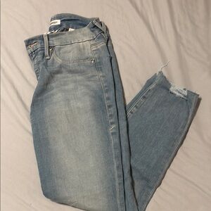 Good American Blue Ankle Cropped Jeans